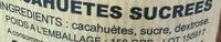 Cacahutes Sucres Ingredients