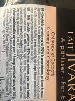 Chocolat Lait Jivara 40% Ingredients