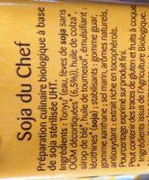Soja Du Chef (crme) Ingredients
