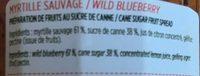 Confiture De Myrtille Ingredients