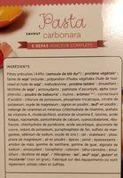 Pasta Saveur Carbonara - 6 Repas - Protifast Ingredients
