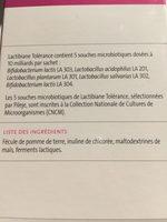 Pilje Lactibiane Tolrance 30 Sachets De 2.5G Ingredients