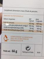 Pileje Omegabiane Dha Omega 3 80 Capsules (essential Fatty Acids) Ingredients