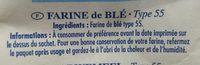 Farine De Bl Type 55 Ingredients
