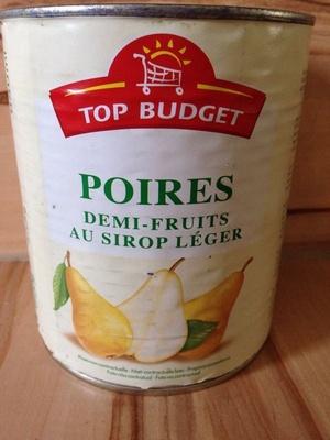 Poires Demi-fruits Au Sirop Lger