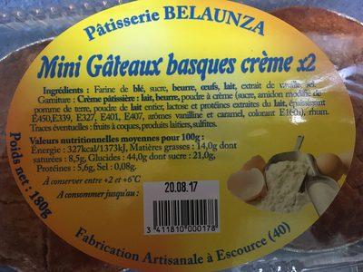 Mini Gteaux Basques Crme X2