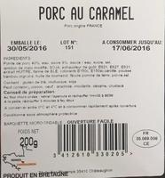 Porc Au Caramel Ingredients