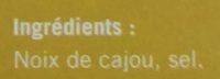 Noix De Cajou Sales Ingredients