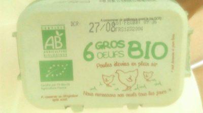 6 GROS OEUFS BIO PLEINS AIR