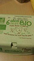 6 GROS OEUFS BIO PLEINS AIR Ingredients