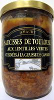 Saucisses De Toulouse Aux Lentilles Vertes Cuisines  La Graisse De Canard  Report Card