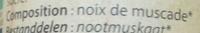Noix De Muscade Ingredients