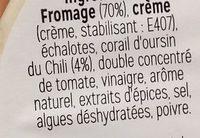 Oursin Du Chili Au Fromage Fouett  Tartiner Ingredients