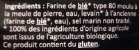Pain Rustique Ingredients