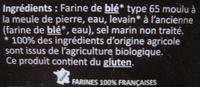 Pain Campagne Ingredients