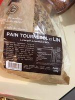 Pain Tournesol Et Lin Ingredients