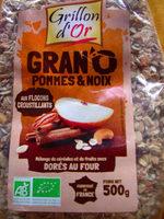 Muesli Gran'o Pommes & Noix Grillon D'Or Report Card