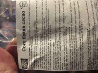 Corn Flakes Cacao Ingredients