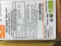 Biscuit Nature Et Bienfaits - Peautre Et Abricots Ingredients