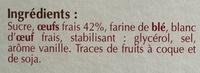 Biscuits  La Cuillre Ingredients