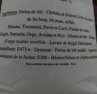 Farine Pain Aux Crales Ingredients