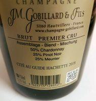 Champagne Brut Premier Cru Report Card