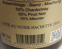 Champagne Brut Premier Cru Ingredients