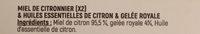 Miel De Citronnier & Huile Essentielle Et Gele Royale Ingredients