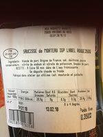 Saucisse De Morteau Ingredients