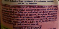 Lait De Croissance Au Lait Entier Ingredients