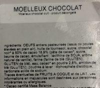 Moelleux Au Chocolat Ingredients