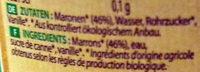 Maronenaufstrich Ingredients