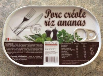 Porc Crole Riz Ananas