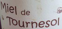 Miel De Tournesol Ingredients