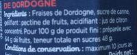 Nos Fraises De Dordogne Ingredients