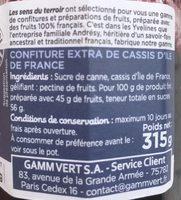 Nos Cassis D'ile De France Ingredients