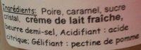 Confiture De Poire Caramel Ingredients