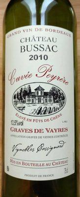 Cuve Peyrre Graves De Vayres 2010
