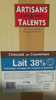 Chocolat De Couverture Lait 38%