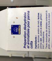 Prparation Pour Panna Cotta Ingredients