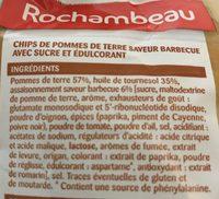 Chips Saveur Barbecue Ingredients