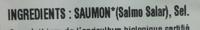 Saumon Fum Bio - Grandes Tranches Ingredients