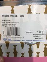 Truite Fumee Grandes Tranches Ingredients