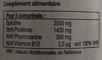Spiruline Ingredients