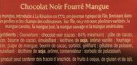 Chocolat Noir Fourr Mangue Ingredients