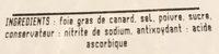 Foie Gras De Canard Entier Du Sud-Ouest Ingredients