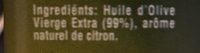 Huile D Olive Vierge Extra Aromatise Au Citron Ingredients