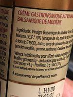 Crme Balsamique Gastronomique Ingredients
