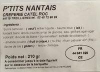 Le P'tit Nantais Ingredients