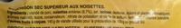 Le Bton De Berger Noisettes Ingredients